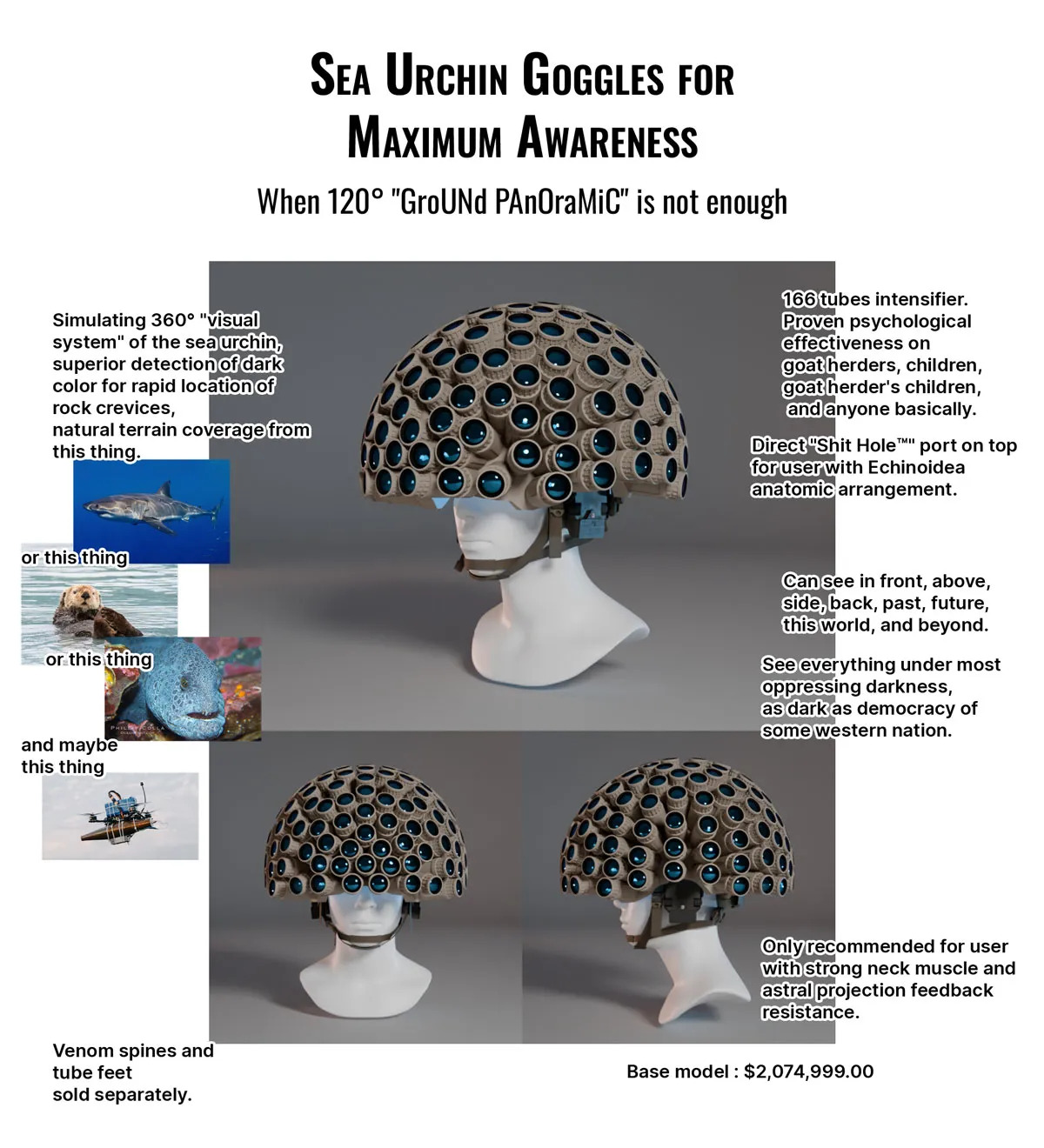 Sea Urchin Goggles for Maximum Awareness advertisement