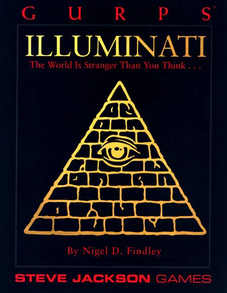 The cover of "GURPS Illuminati", showing the "Eye in the Pyramid" symbol.